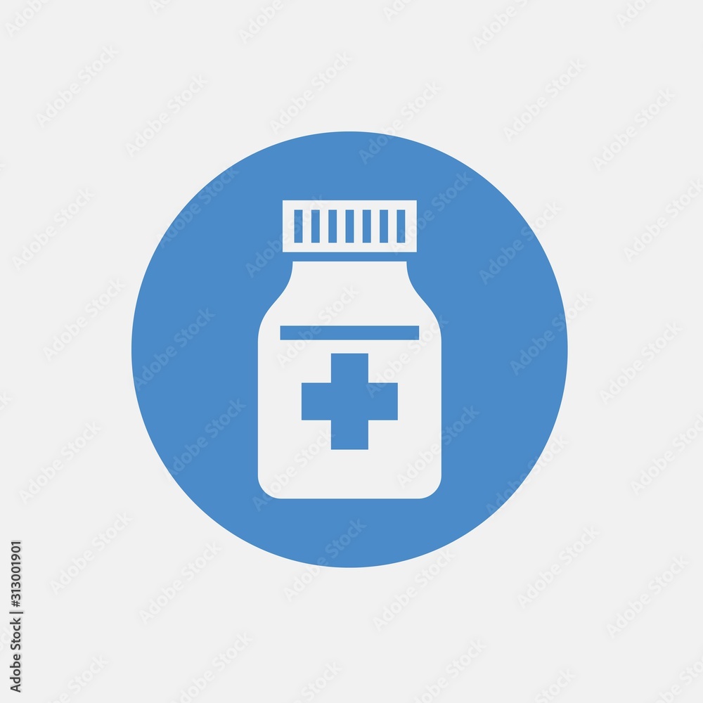 medicine bottle icon vector illustration sign