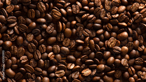 brown seed coffee, background texture, close up