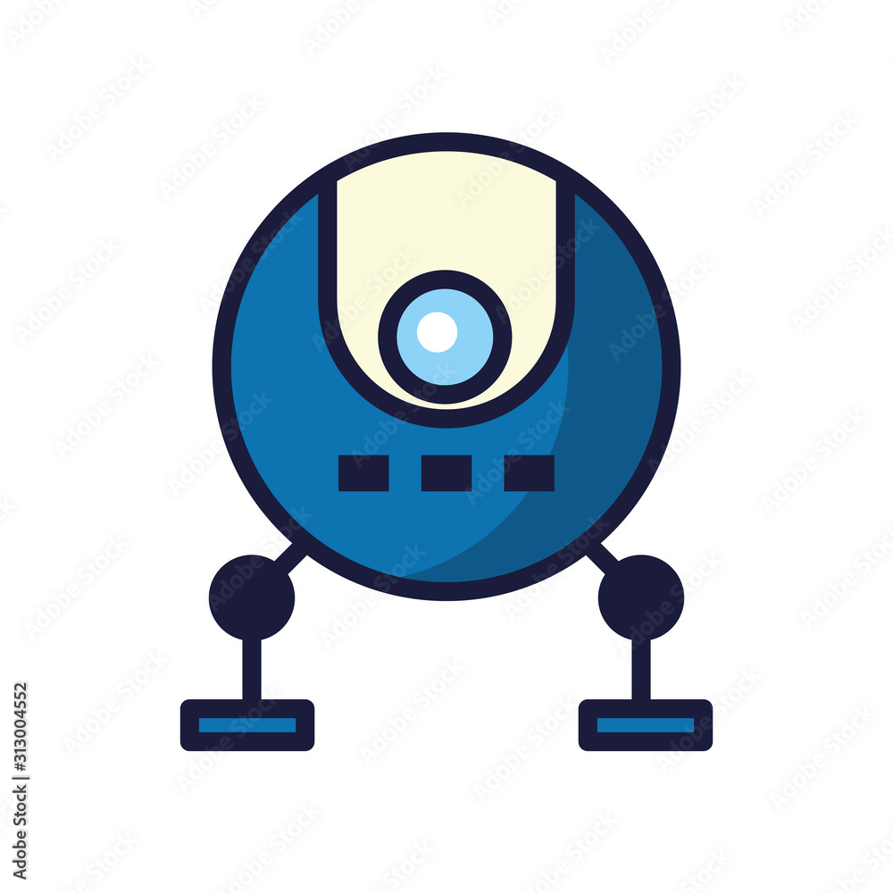 robot cyborg tech isolated icon