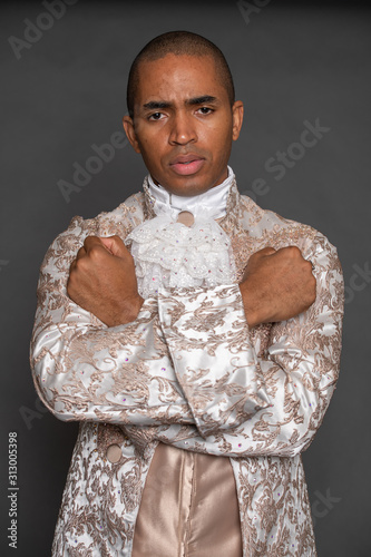 Black Male Ballet Dancer in 16th Century Outfit photo