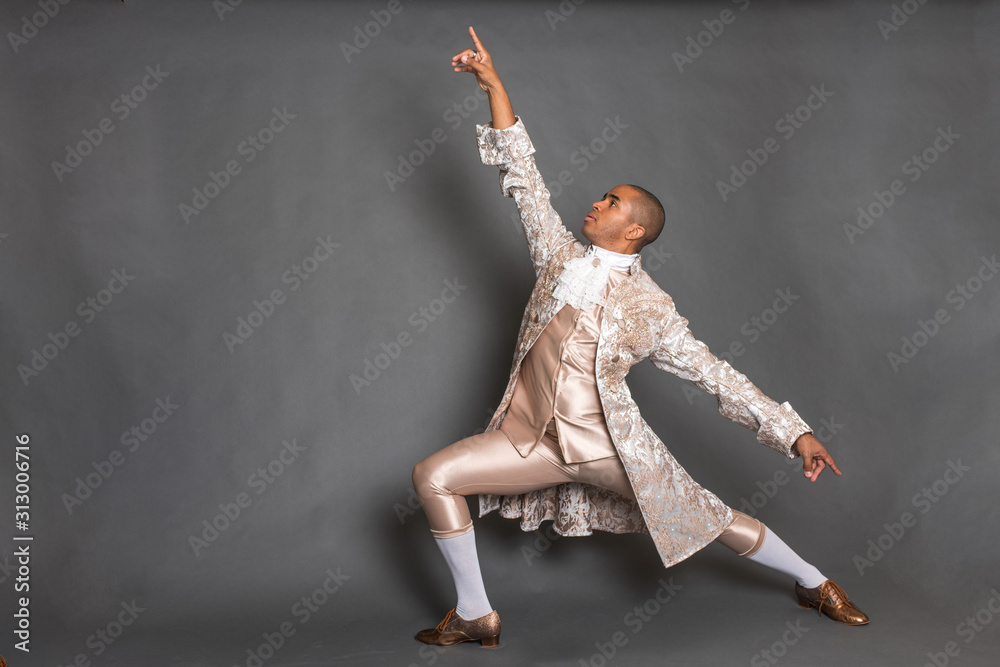 Black Male Ballet Dancer in 16th Century Outfit Stock Photo | Adobe Stock
