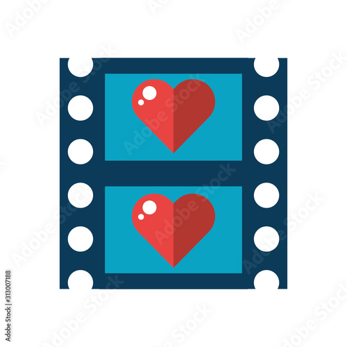 happy valentines day hearts in tape record