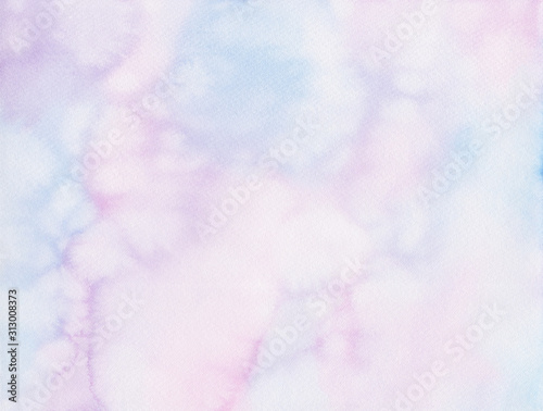 Soft light pastel pink purple and blue abstract watercolor background