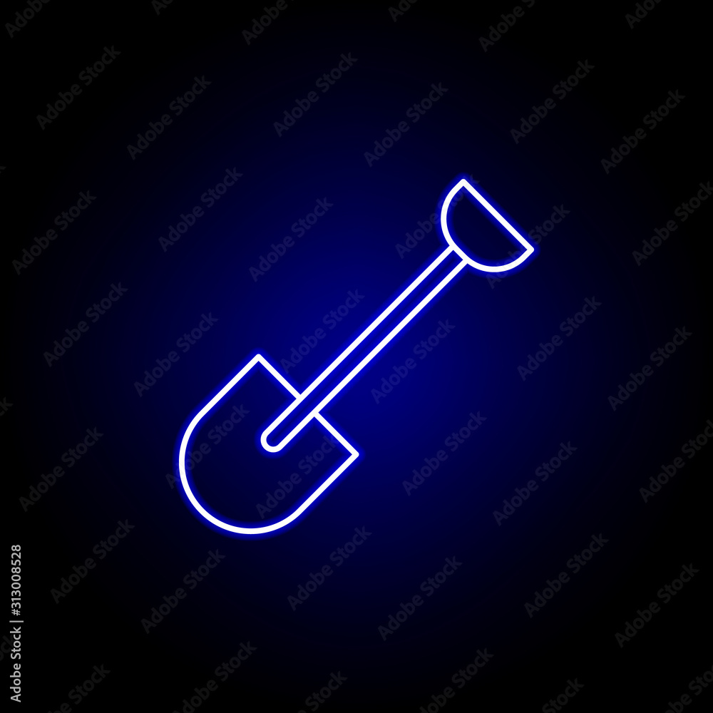 shovel, death, grave outline blue neon icon. detailed set of death illustrations icons. can be used for web, logo, mobile app, UI, UX shovel, death, grave outline blue neon icon. detailed set of death illustrations icons. can be used for web, logo, mobile app, UI, UX