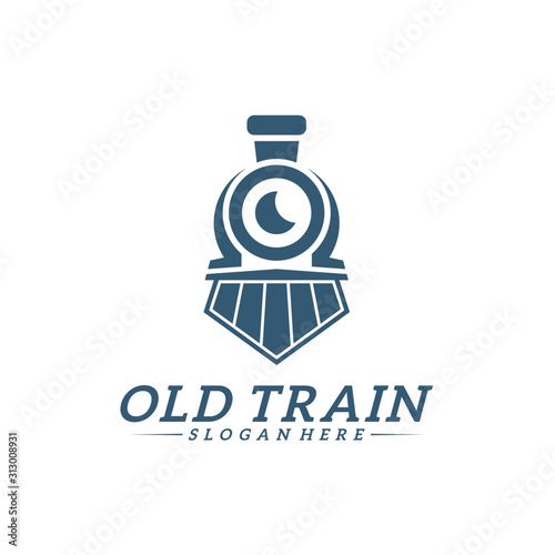 Classic train logo concept, Locomotive logo design vector template, Creative design, icon symbol