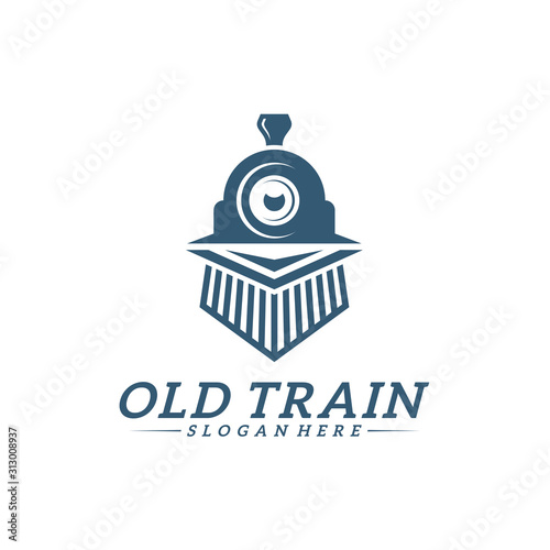 Classic train logo concept, Locomotive logo design vector template, Creative design, icon symbol
