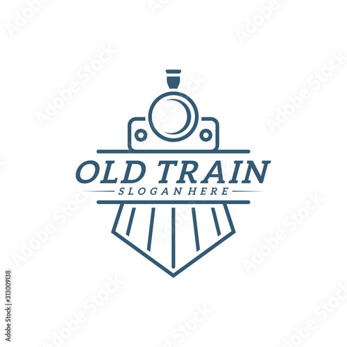 Classic train logo concept, Locomotive logo design vector template, Creative design, icon symbol