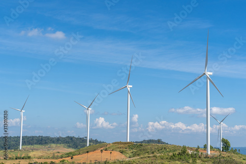 Wallpaper Mural Wind turbines generating electricity with blue sky. Torontodigital.ca