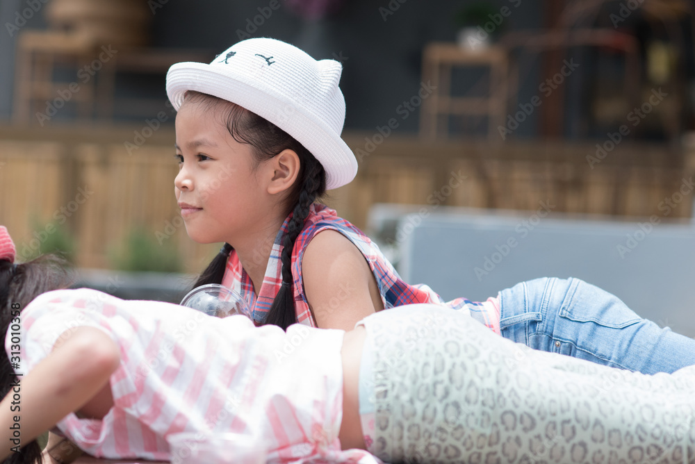 Cute happy children playing