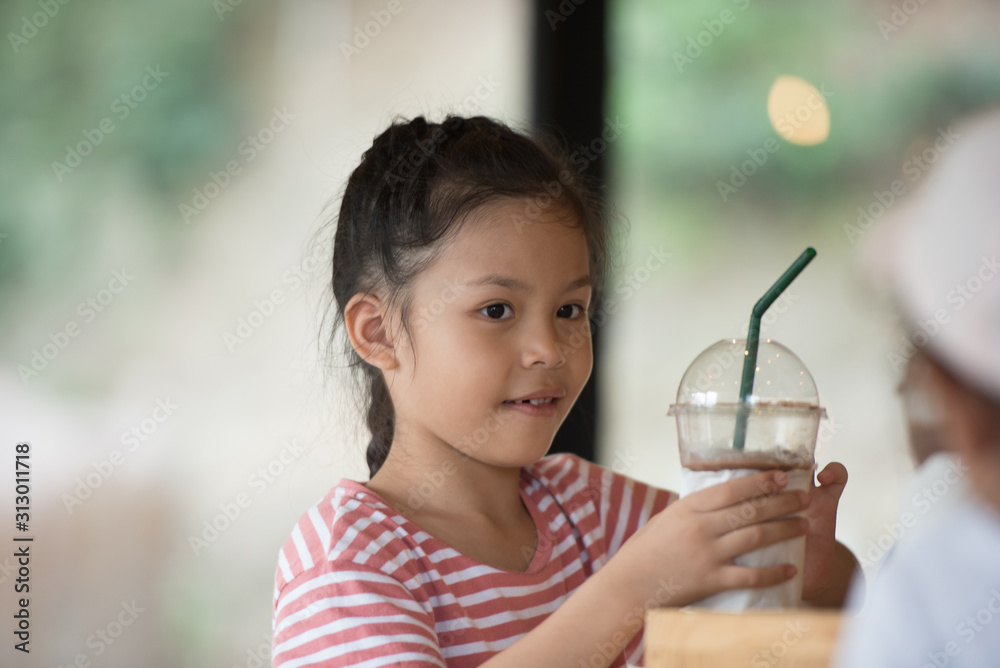 happy children playing and having fun in summer. In the cafe happy children playing and having fun in summer. In the cafe