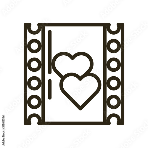 happy valentines day hearts in tape record