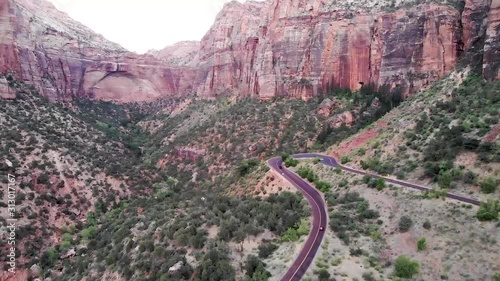 Aerial view of Zion National Park, Utah, USA