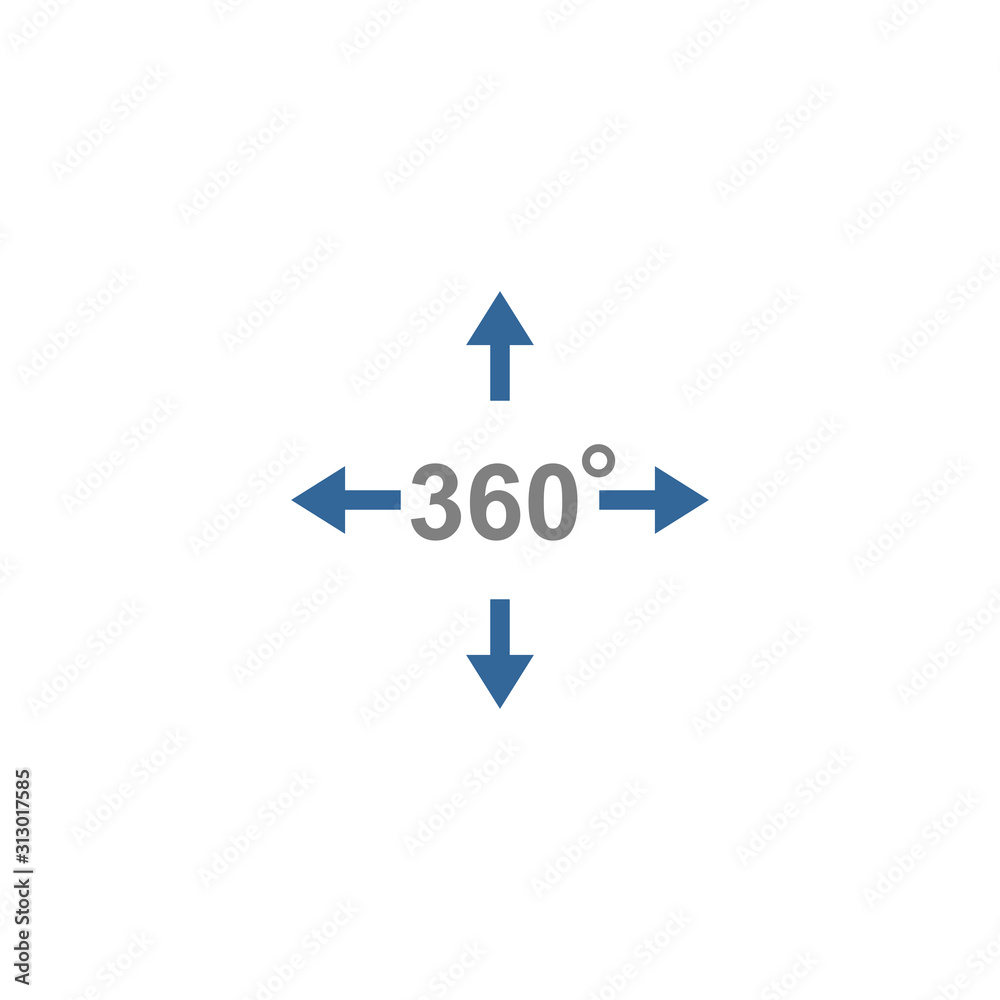 360 degree icon vector design symbol