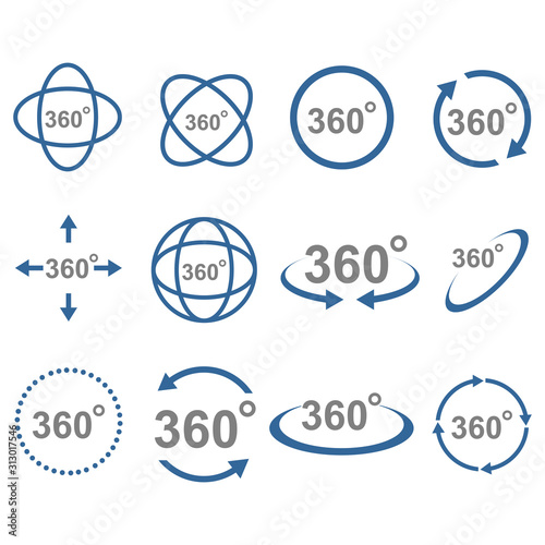 360 degree icon vector design symbol