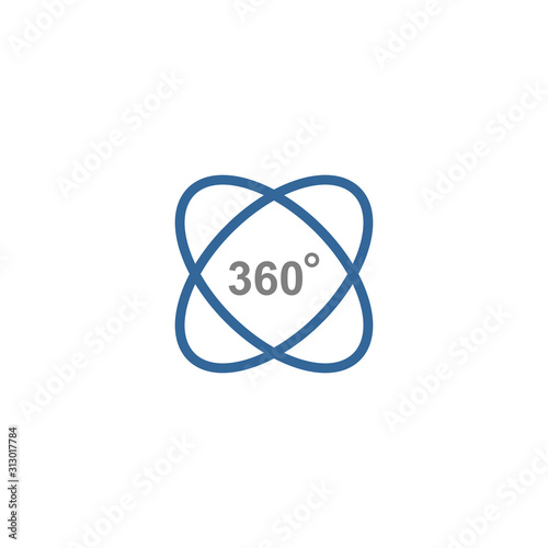 360 degree icon vector design symbol