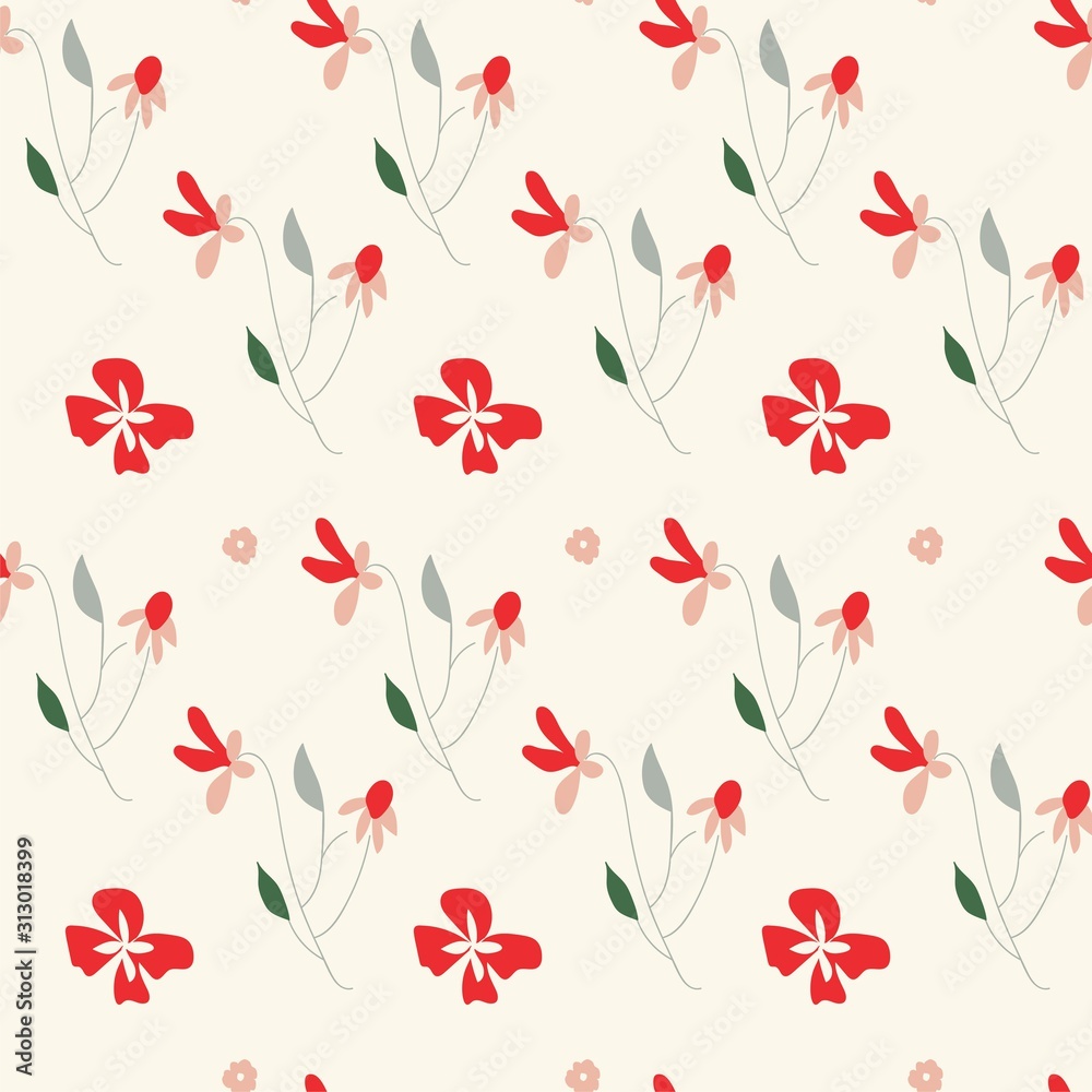 romantic pretty seamless vector floral pattern