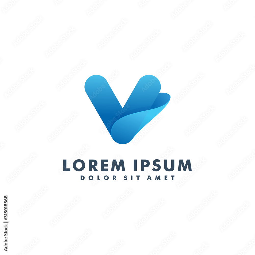Letter V logo design icon vector Letter V logo design icon vector