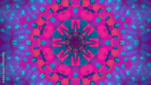 Kaleidoscope Mandala Art Design Abstract Background