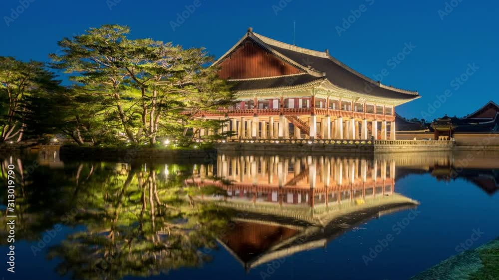 Timelapse of Gyeongbokgung Palace in Seoul City,South Korea Timelapse of Gyeongbokgung Palace in Seoul City,South Korea