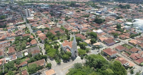 Aerial view of the Mococa city, São Paulo / Brazil. 4K. photo