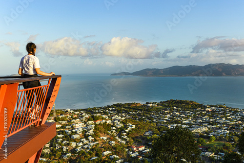 View from the top of castle Hill in Townsville, Queensland, Australia