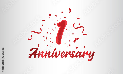 Anniversary celebration background. with the 1st number in gold and with the words golden anniversary celebration.