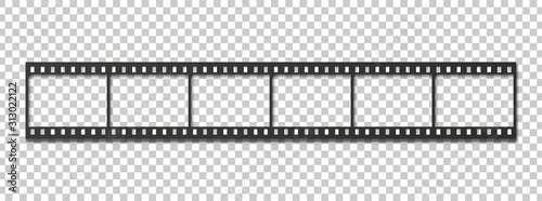 Six frames of 35 mm film strip.