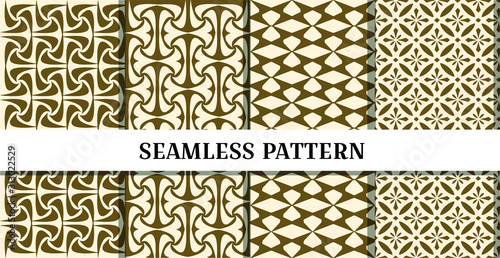 set of seamless pattern backgroundo or wallpaper photo