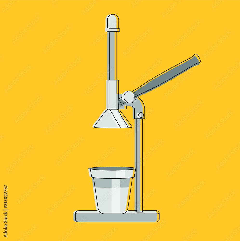 Obraz premium Citrus manual juicer on colorful background