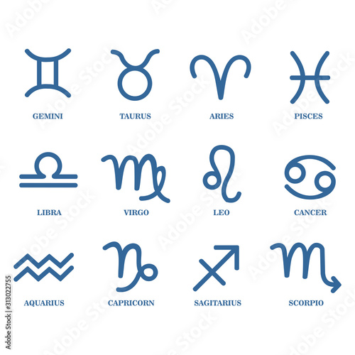 zodiac sign icon vector design symbol