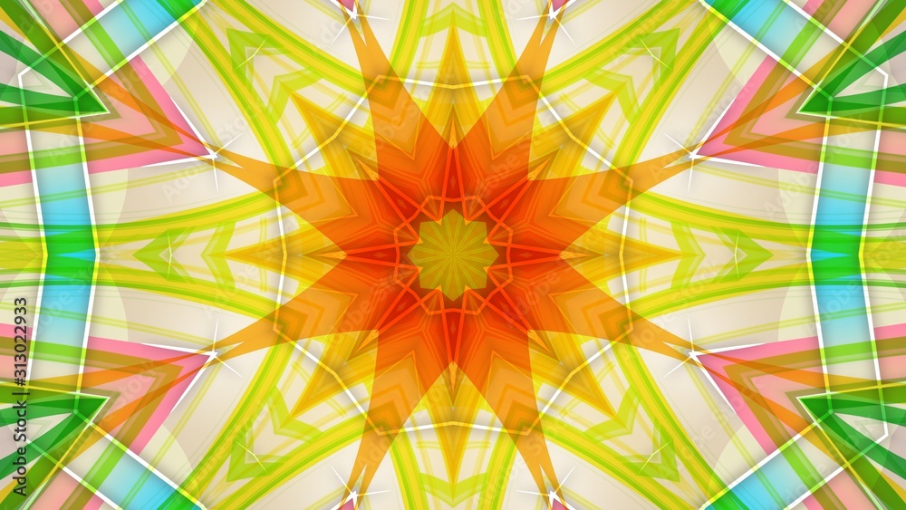 Kaleidoscope Mandala Art Design Abstract Background