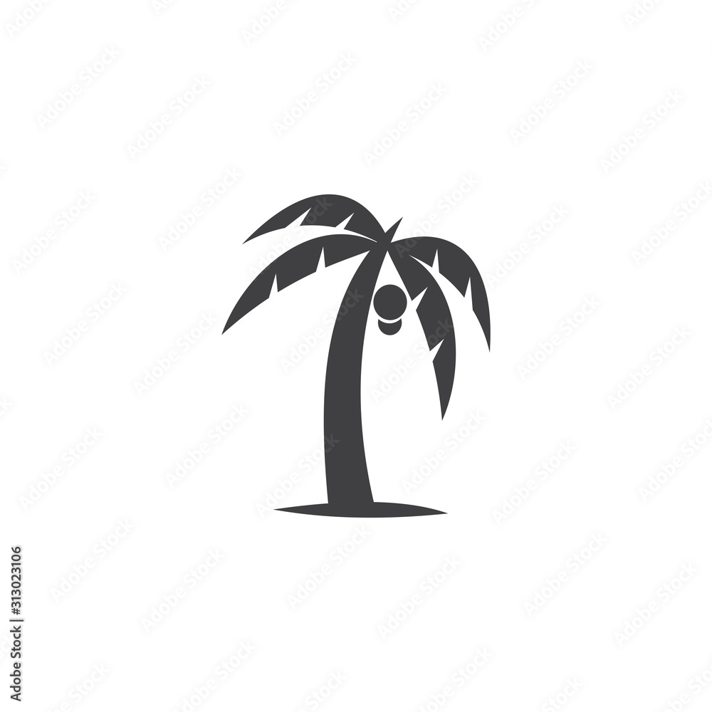 Obraz premium coconut tree icon, coconut icon