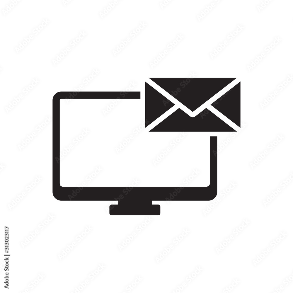 message monitor icon, email monitor icon message monitor icon, email monitor icon