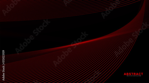 abstarct geometric background. Glowing line wave on dark. New texture for your design.
