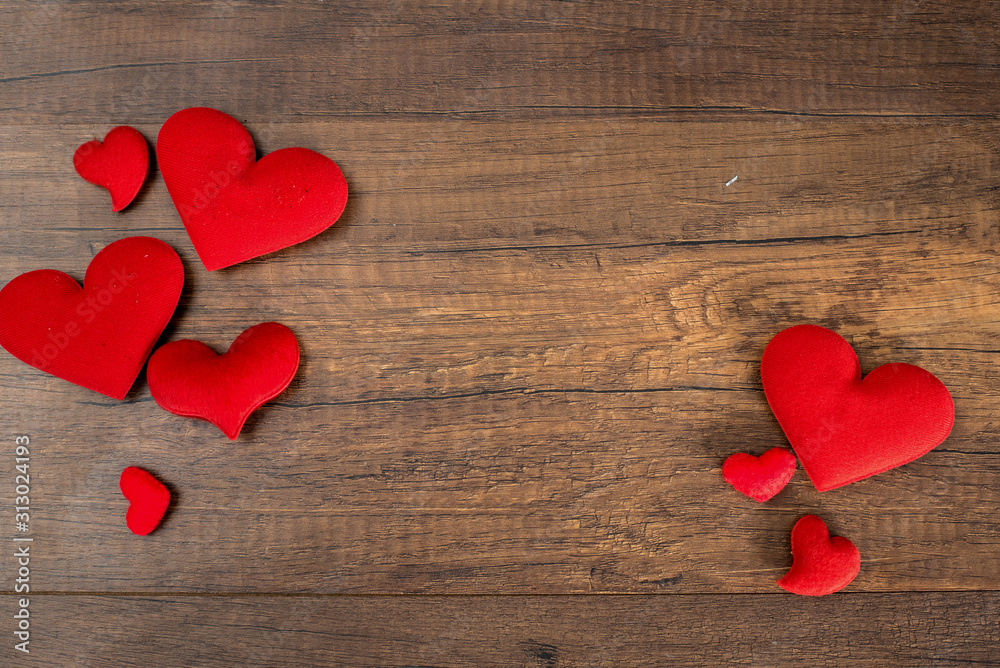 Heart with wooden floor Heart with wooden floor