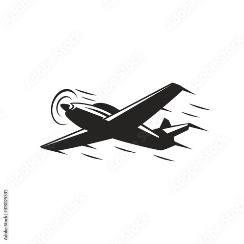 Vintage plane logo. vintage, plane, logo, aeroplane, air, aircraft, airplane, airport, aviation, aviator, company, concept, tourism, transport, transportation, travel, emblem, expedition, flight