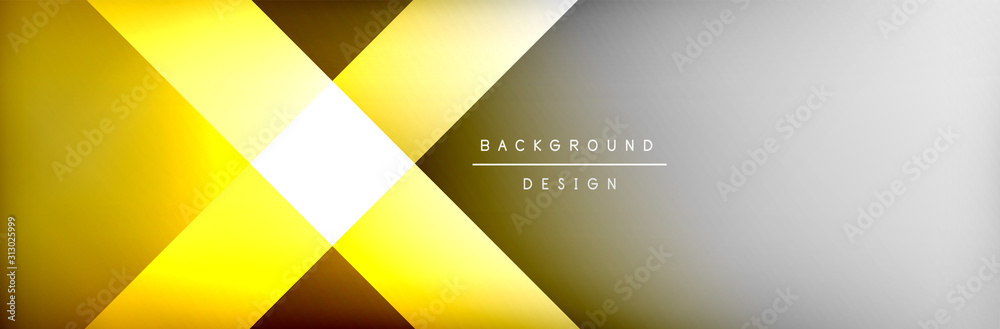 Abstract background - squares and lines composition created with lights and shadows. Technology or business digital template