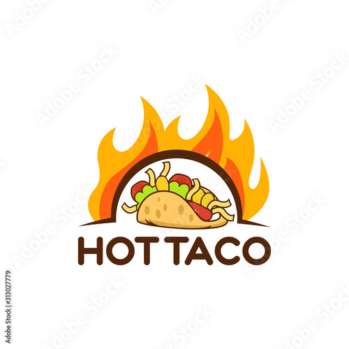 Taco logo template vector illustration Vector