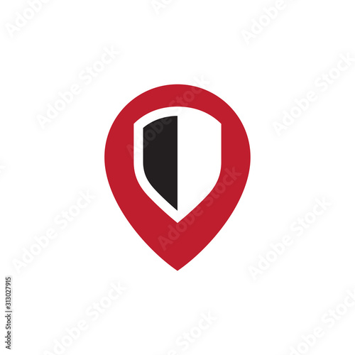 Shield and pin logo concept. flat pointer logo with shield shape, safety places, shielding, sport shield, navigation, safe point, application and technology logo Free Download Shield and pin logo concept. flat pointer logo with shield shape, safety places, shielding, sport shield, navigation, safe point, application and technology logo - GFXLoad