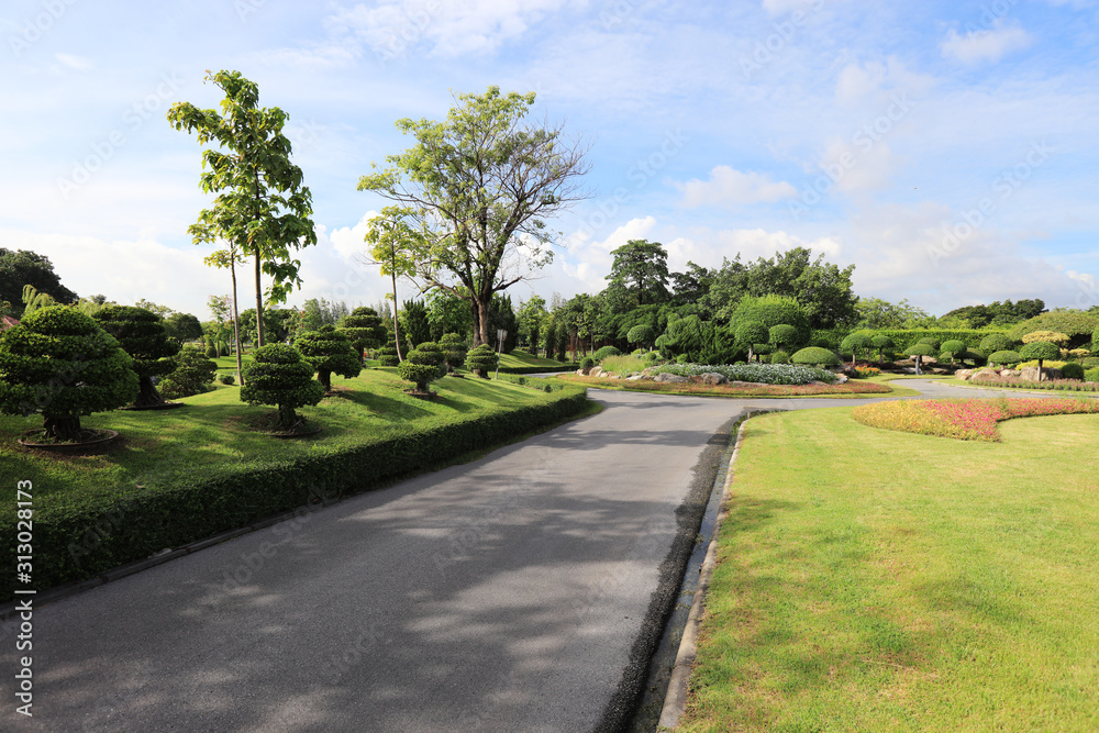 The green public park in Bangkok