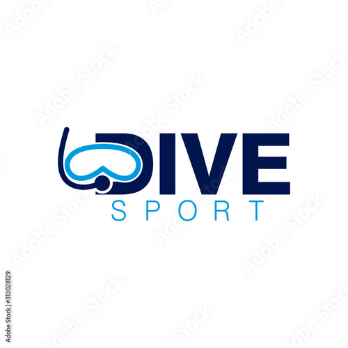 Scuba Diving Logo Design Vector Template