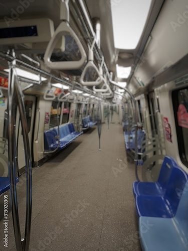 Canvas Print interior of the empty singapore metro