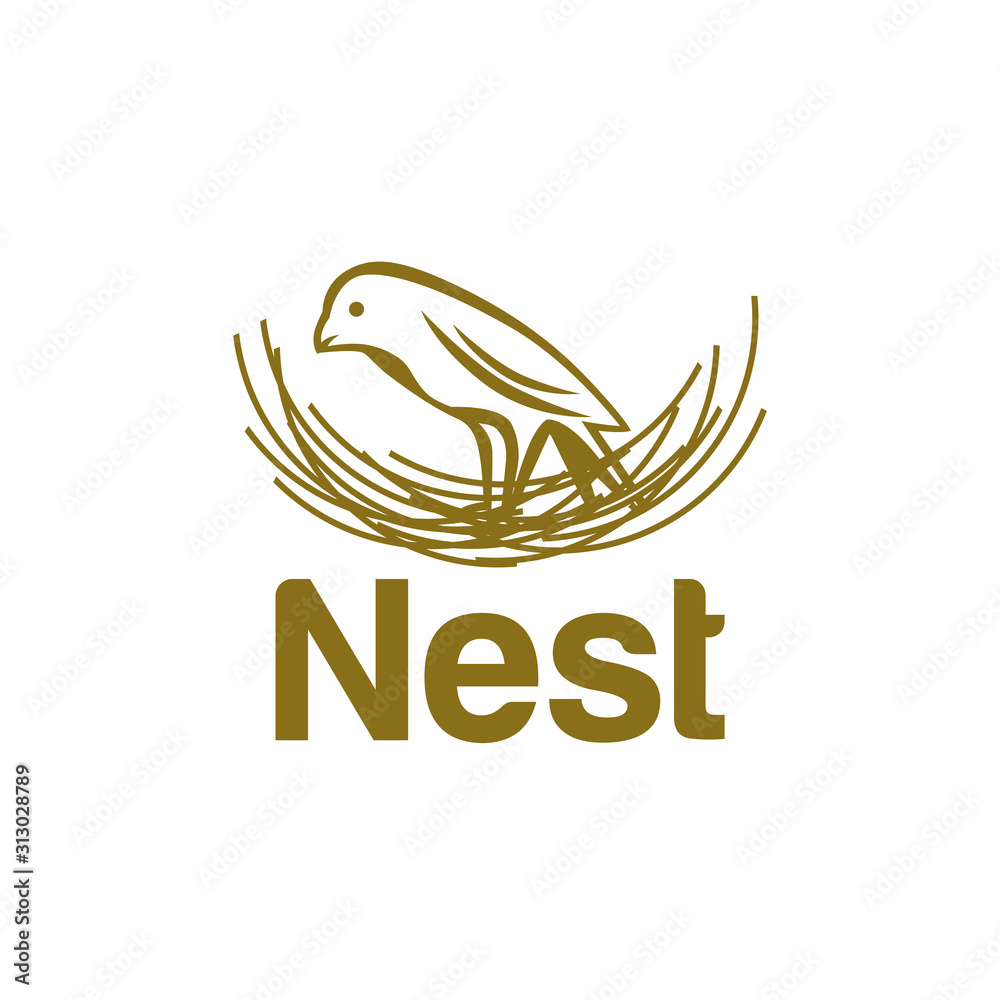 Nest Logo Design Vector for Icon and factory Logo Nest Logo Design Vector for Icon and factory Logo