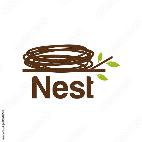 Nest Logo Design Vector for Icon and factory Logo