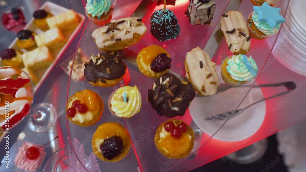 Sweet cookies on candy bar