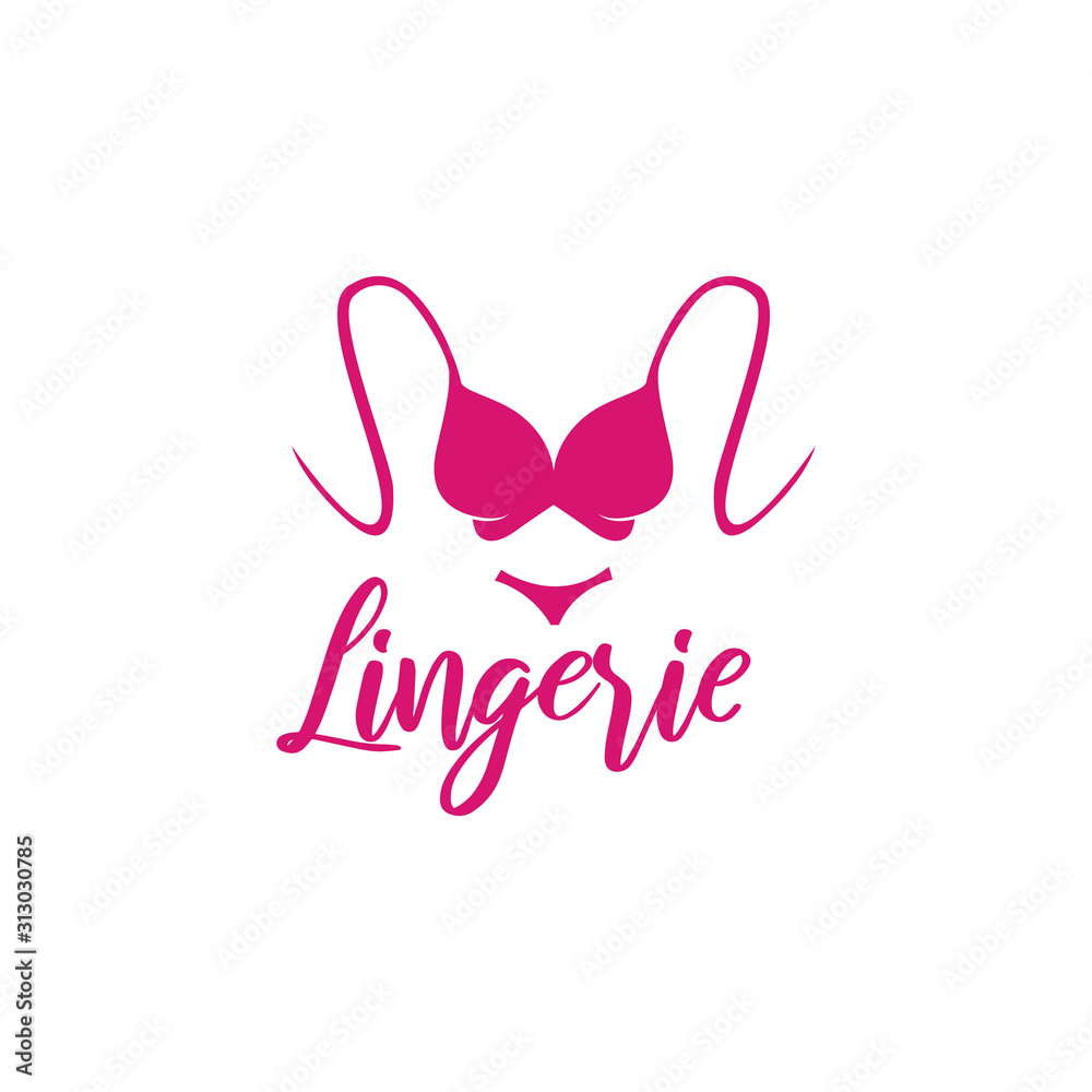 Lingerie lady bra Logo Vector Illustration Template Stock Vector