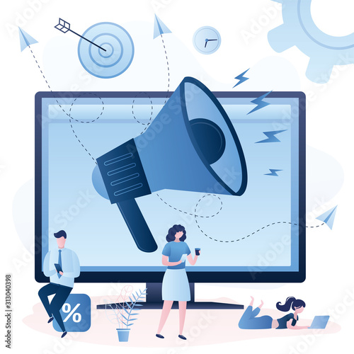 People consumers with devices get targeted ads and messages. Multi device targeting, reaching audience, cross-device marketing c