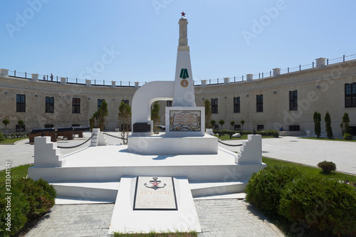 Monument on the mass grave of the defenders of the Konstantinovsky ravelin 1941-1942 in the hero city of Sevastopol, Crimea photo