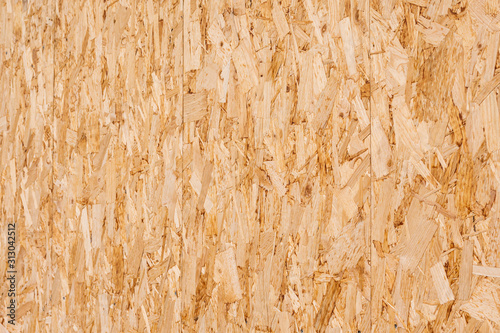 eine gemaserte Holzwand aus Sperrholz photo