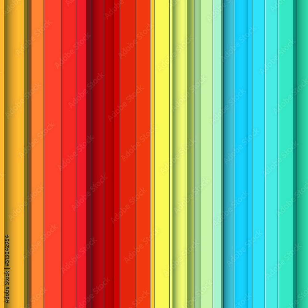 Naklejka Green orange yellow abstract background with colorful stripes
